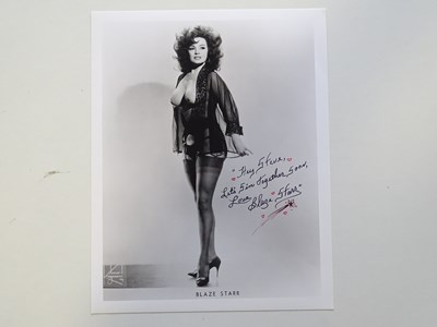 Lot 404 - A 10" x 8" signed black and white promotional...