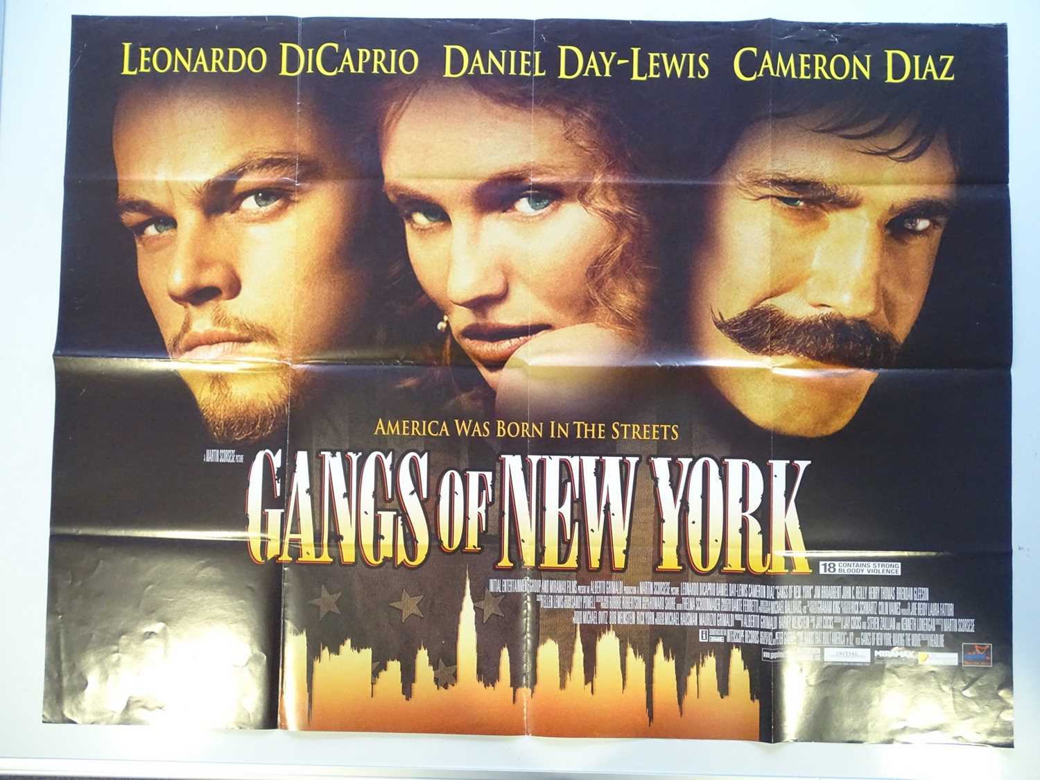 Lot 356 - GANGS OF NEW YORK (2002) - folded UK Quad film...