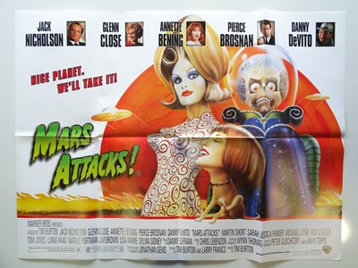 Lot 203 - MARS ATTACKS (1996) - UK Quad Film Poster -...