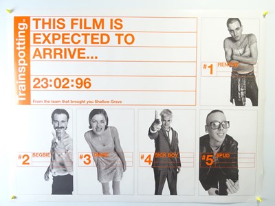 Lot 338 - TRAINSPOTTING (1995) - UK Quad Film Poster -...
