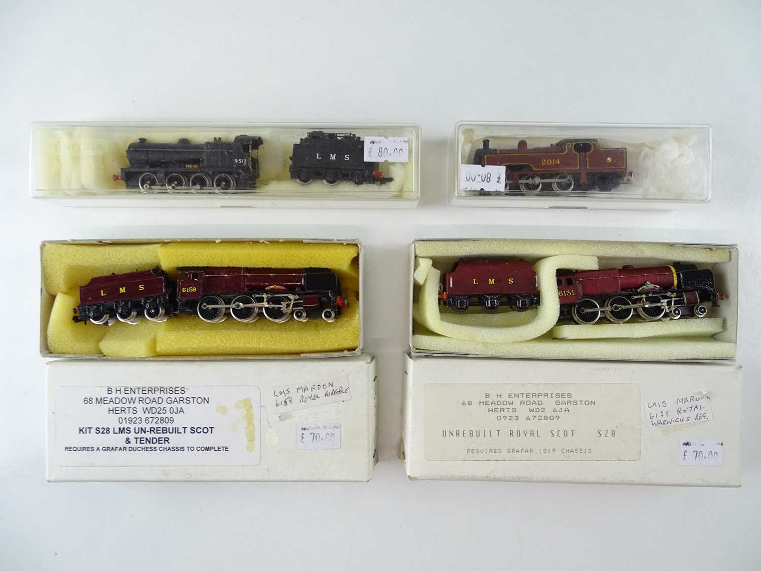 Lot 134 - A group of kitbuilt N gauge steam locomotives...