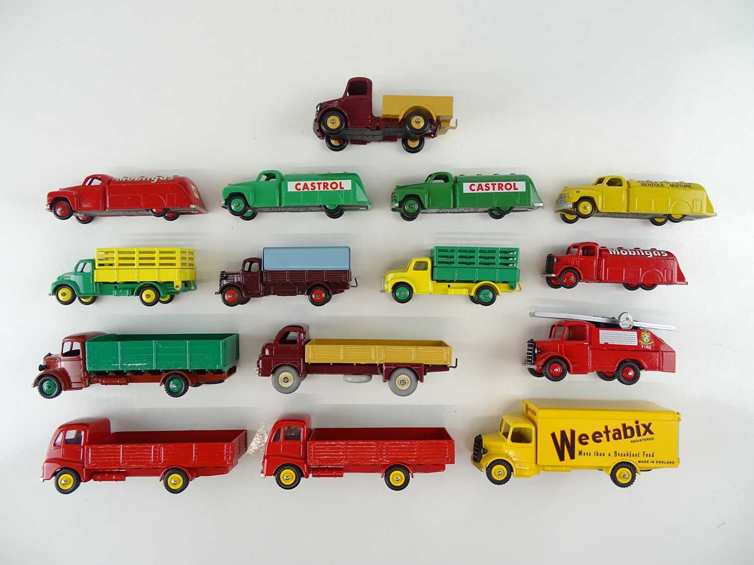 Lot 21 - A group of unboxed DINKY lorry and van models,...