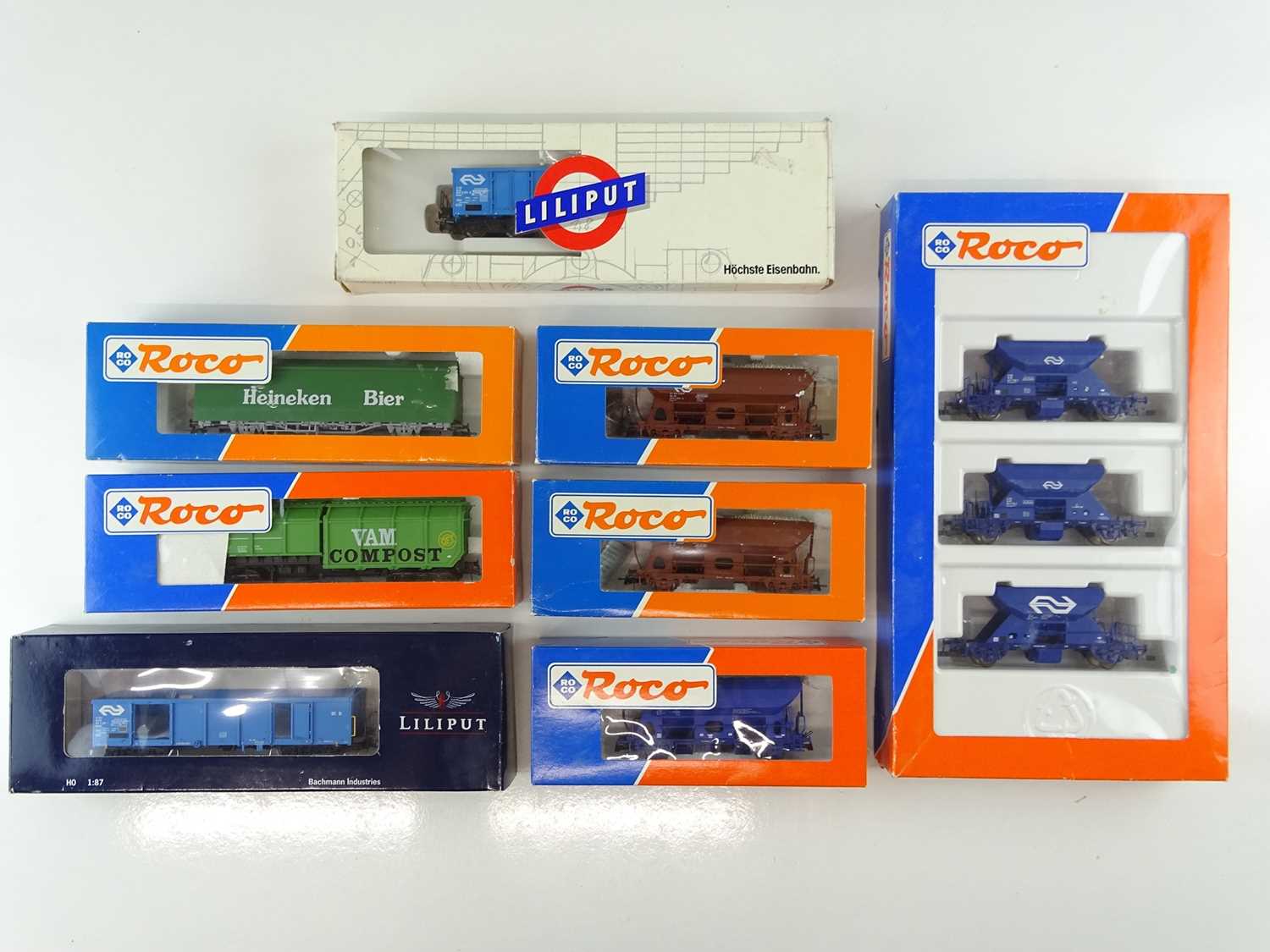 Lot 254 - A group of HO Gauge Dutch Outline wagons by...