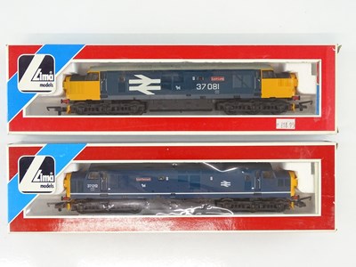 Lot 290 - A pair of OO Gauge LIMA Class 37 diesel...