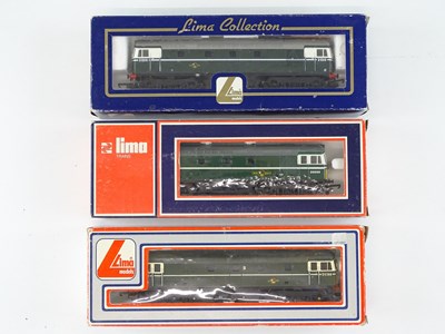 Lot 291 - A group of three LIMA OO Gauge diesel...