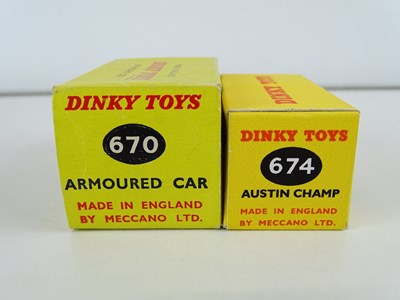 Lot 36 - A group of mostly unboxed DINKY military...