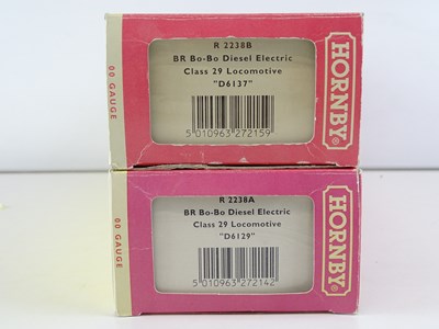 Lot 377 - A pair of HORNBY OO Gauge Class 29 diesel...