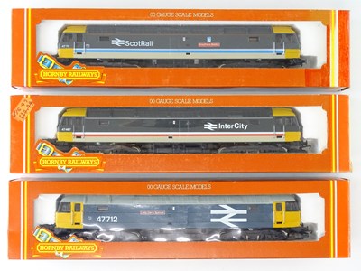 Lot 392 - A group of HORNBY OO Gauge Class 47 diesel...