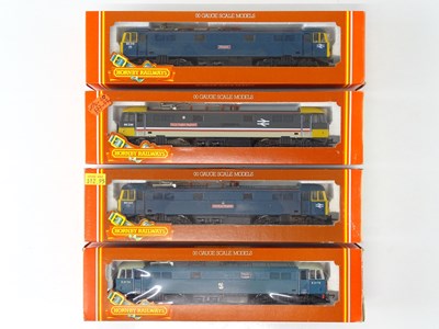 Lot 398 - A group of HORNBY OO Gauge Class 86 electric...