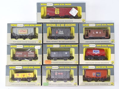 Lot 443 - A mixed group of WRENN OO gauge wagons - VG in...