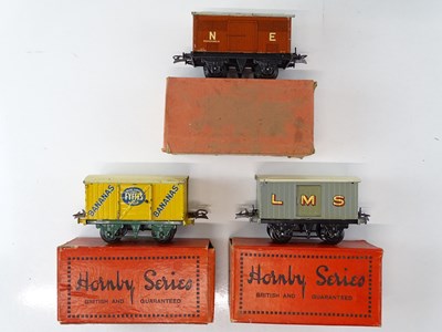 Lot 508 - A group of HORNBY SERIES O Gauge pre-war vans...