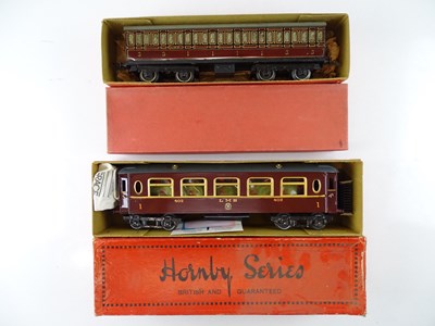 Lot 514 - A pair of HORNBY SERIES O Gauge pre-war...