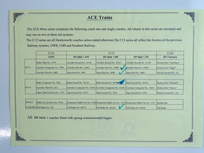 Lot 531 - A pair of ACE TRAINS O Gauge BR Mark 1 coach...