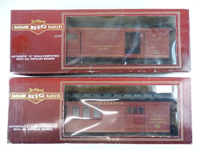 Lot 565 - A pair of BACHMANN American outline G Scale...