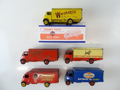 Lot 71 - A group of unboxed DINKY vans - one in repro...