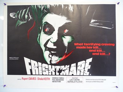 Lot 152 - FRIGHTMARE (1974) - UK Quad Film Poster -...