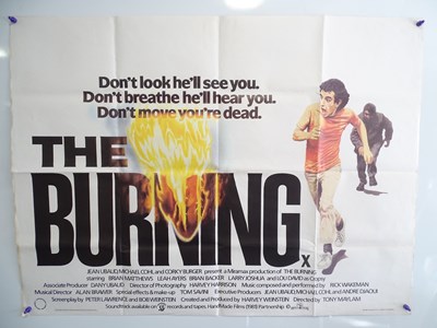 Lot 166 - THE BURNING (1981) - British UK Quad - 30" x...