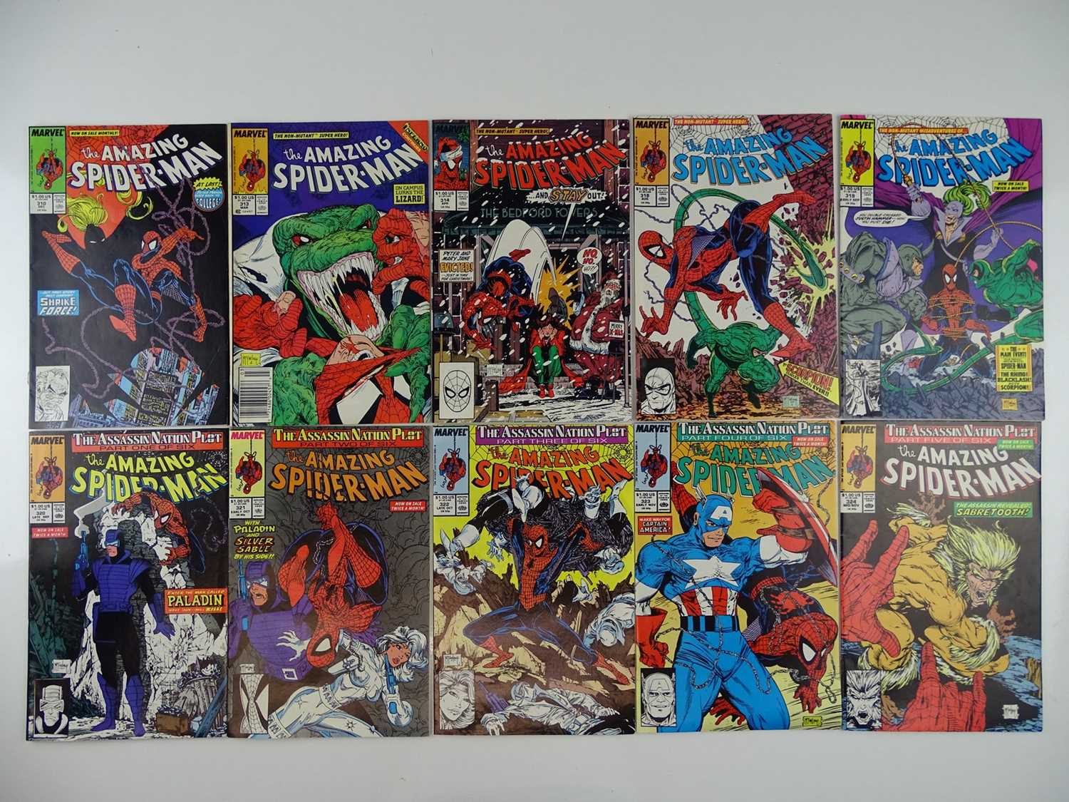 Lot 225 - AMAZING SPIDER-MAN #310, 313, 314, 318, 319,...