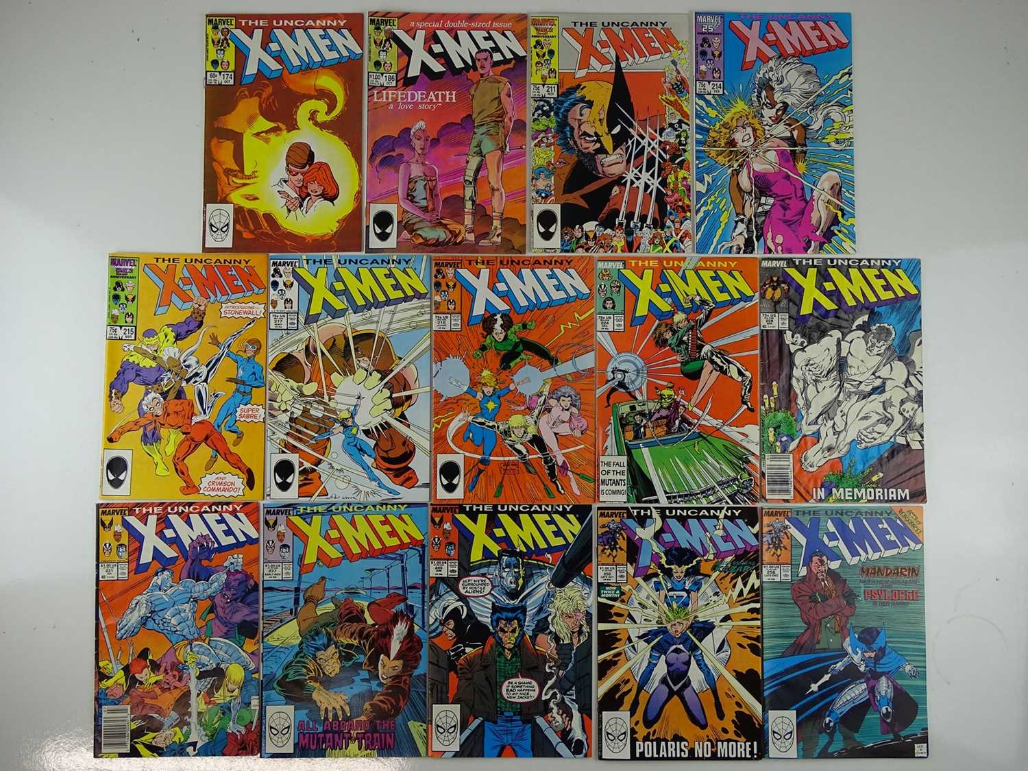 Lot 238 - UNCANNY X-MEN #174, 186, 211, 214, 215, 217,...