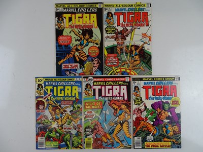 Lot 278 - MARVEL CHILLERS: TIGRA THE WERE-WOMAN #3, 4, 5,...