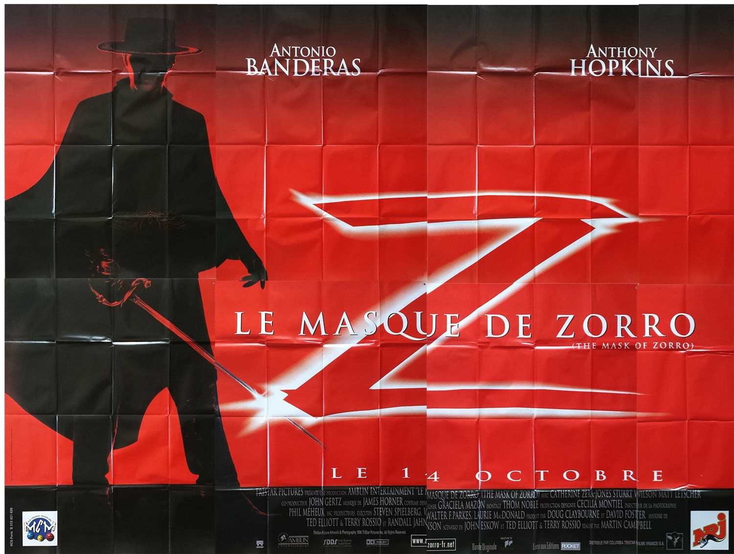 Lot 20 - MASK OF ZORRO (1998) - French 8 panel poster...